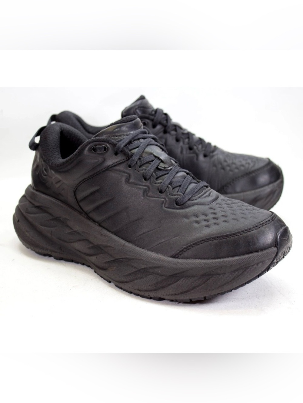 Hoka Bondi SR Womens Size US 8 Black Athletic Running Shoes Work Sneaker Comfort